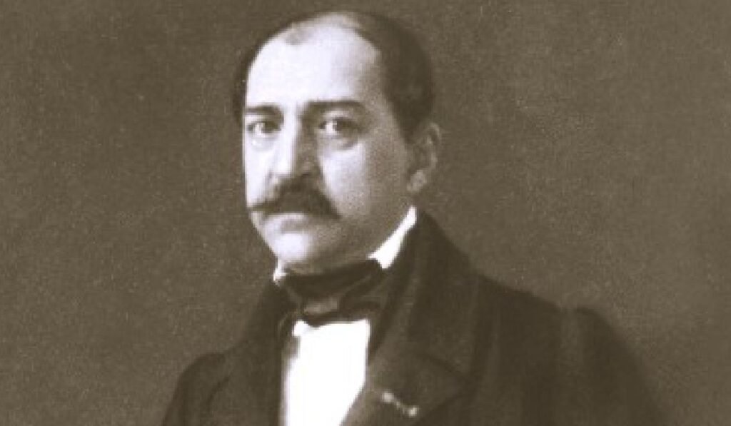 Constantin Negruzzi intr-o fotografie de epoca cu costum si papion