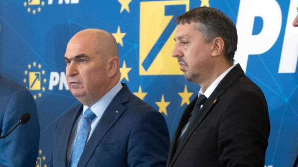 Ilie Bolojan și Daniel David, după o ședință a Biroului Politic National al PNL