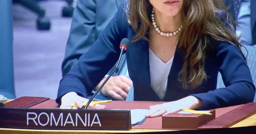 Oana Țoiu, mesaj de la tribuna Consiliului de Securitate al ONU: „Pacea și suveranitatea nu sunt concepte abstracte, sunt dreptul fiecărei națiuni”