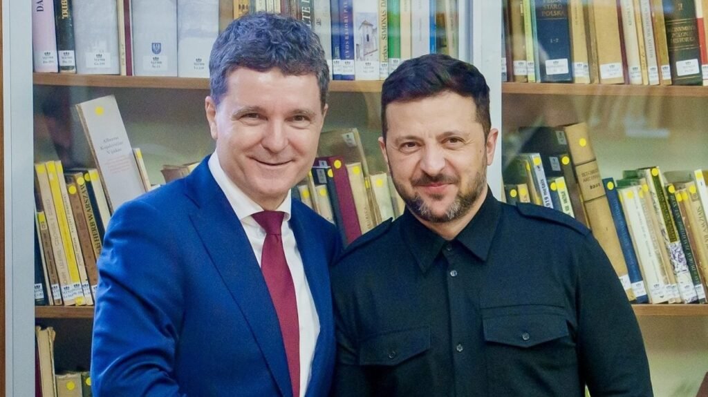 Zelenski vrea ca România și Polonia să doboare dronele din Rusia care merg spre Ucraina. Ce se poate întâmpla Nicușor Dan și Volodimir Zelenski. Foto: Administrația Prezidențială