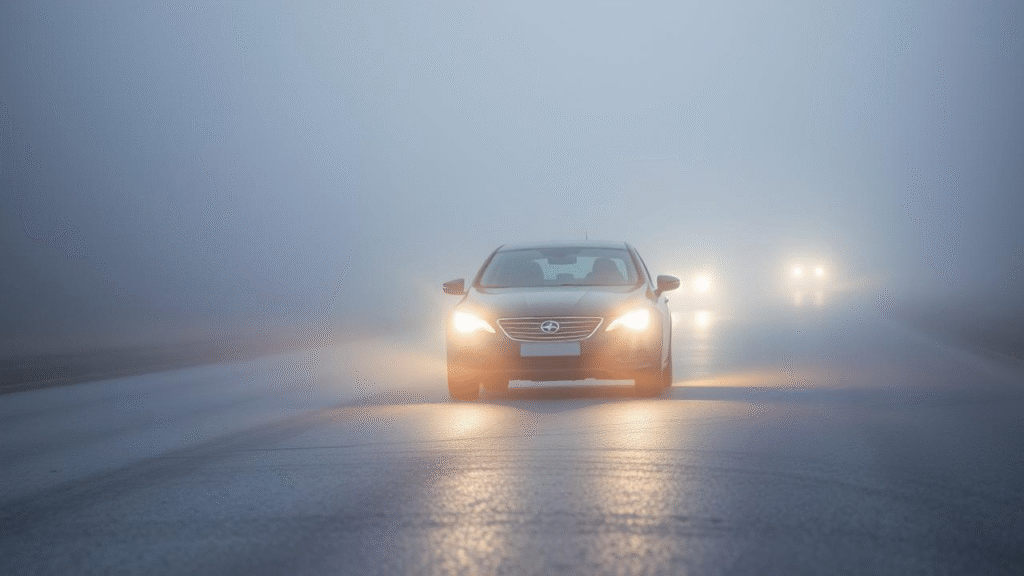 Ceață și polei pe drumurile din Cluj și Harghita