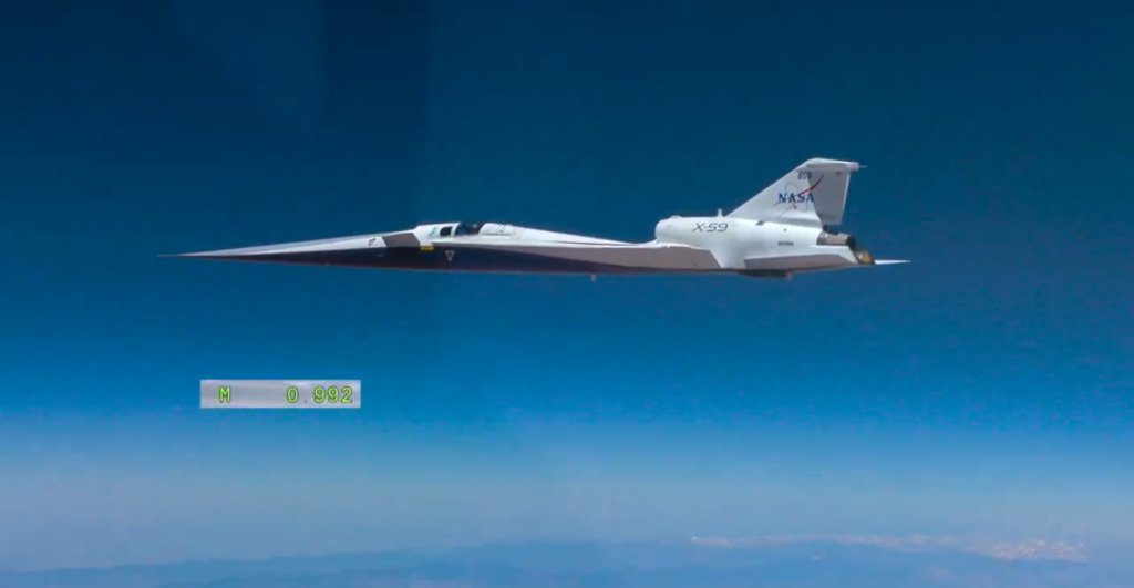Un avion al NASA a depășit bariera sunetului în cadrul primului zbor de testare supersonic Un avion al NASA a depășit bariera sunetului în cadrul primului zbor de testare supersonic